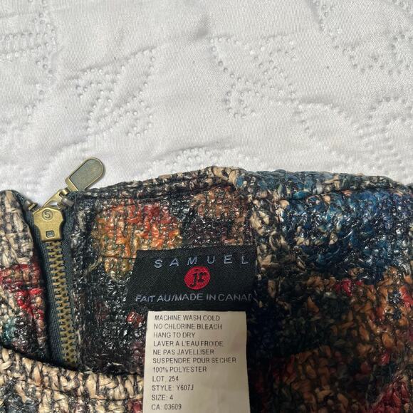 Samuel Jr. Textured Floral Shift Dress Size 4 - Picture 6 of 7